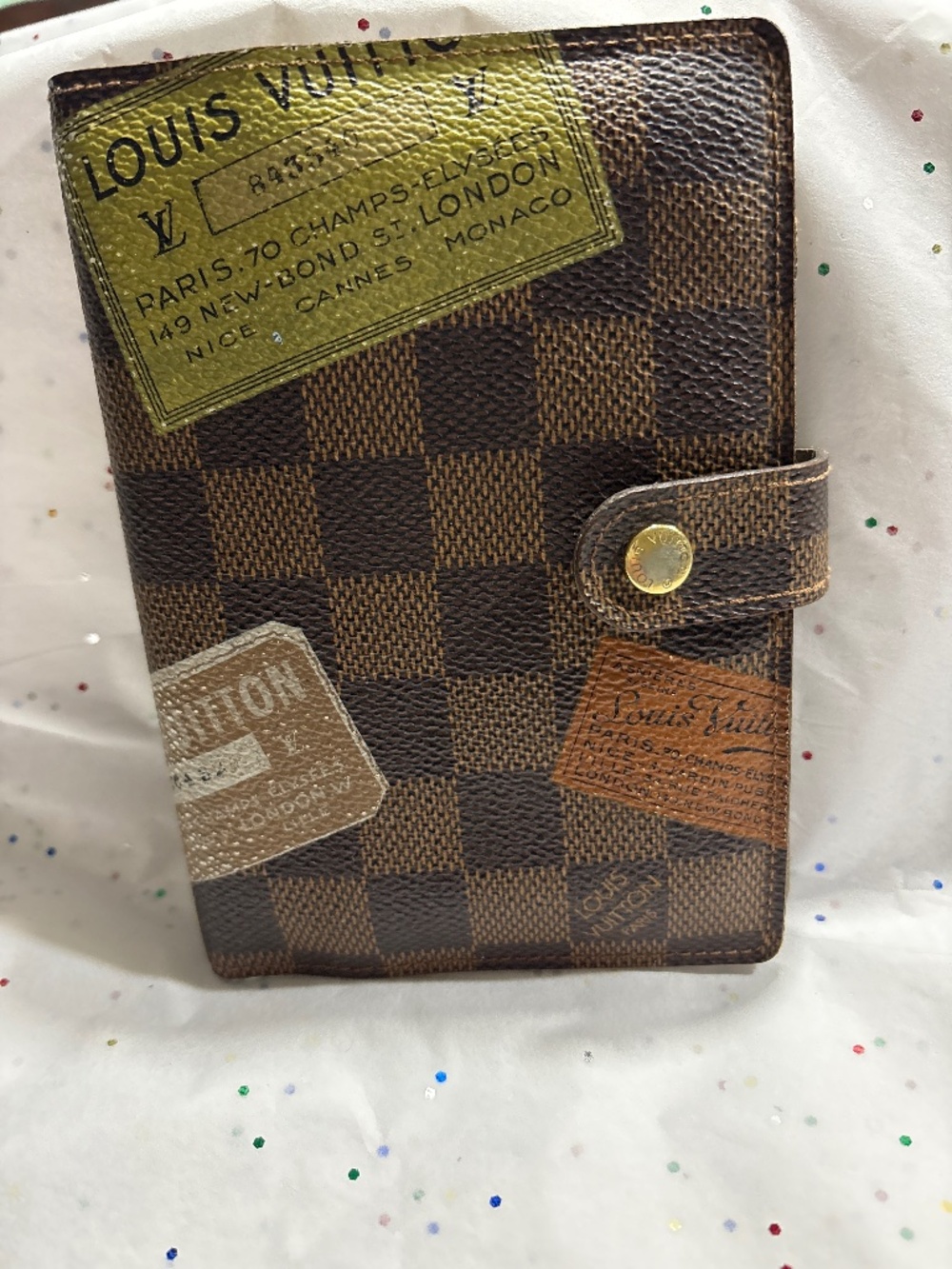 Louis Vuitton Damier Ebene Trunks and Labels Agenda PM